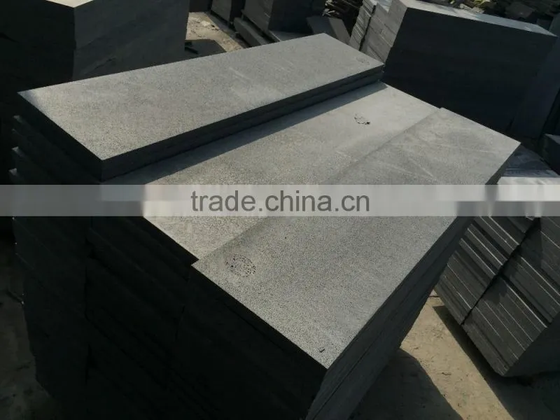 Black Stone Tiles Antique Black Basalt Stair Step Black Basalt Flooring Tile