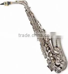 Gold lacquer Bb key bass saxophone