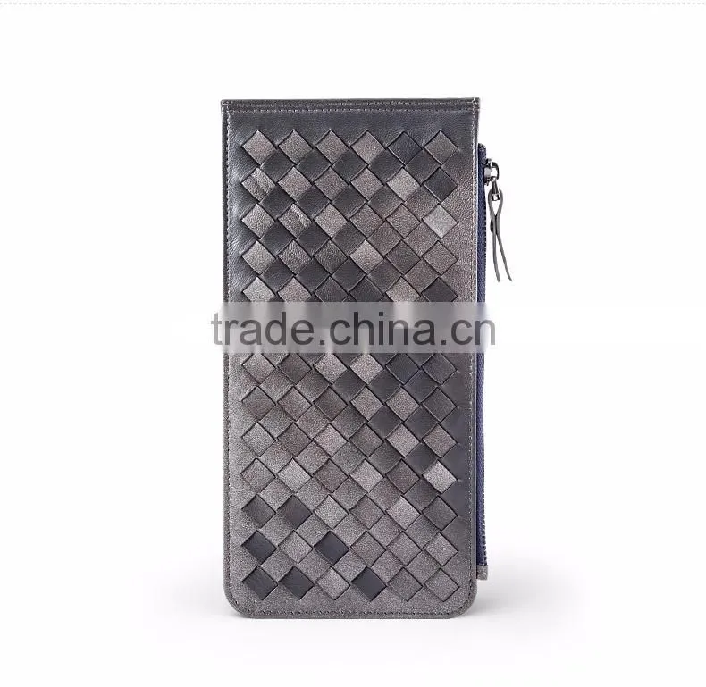 sheepskin woven card bag ladies multi Card Wallet women card bag clip