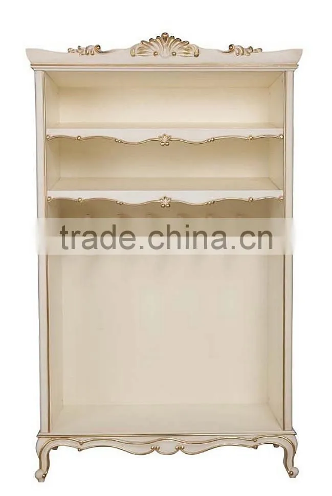 BISINI antique design ivory and gold bedding sheet wood display showcase designs - BF07-70340