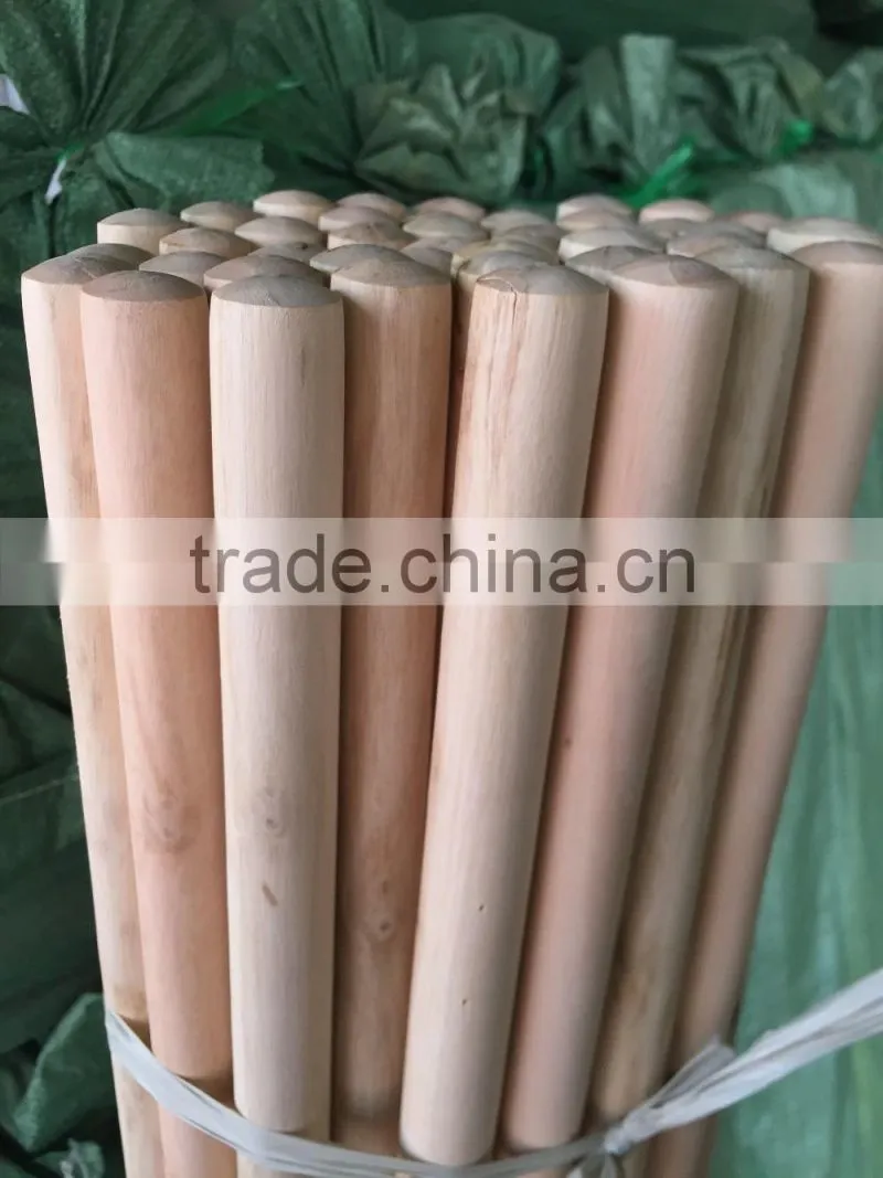 Household clearning broom or mop wooden stick