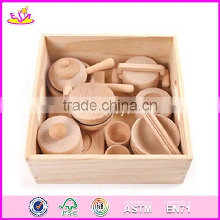 2017 New design simulation kids natural wooden birthday cake toy W10B180
