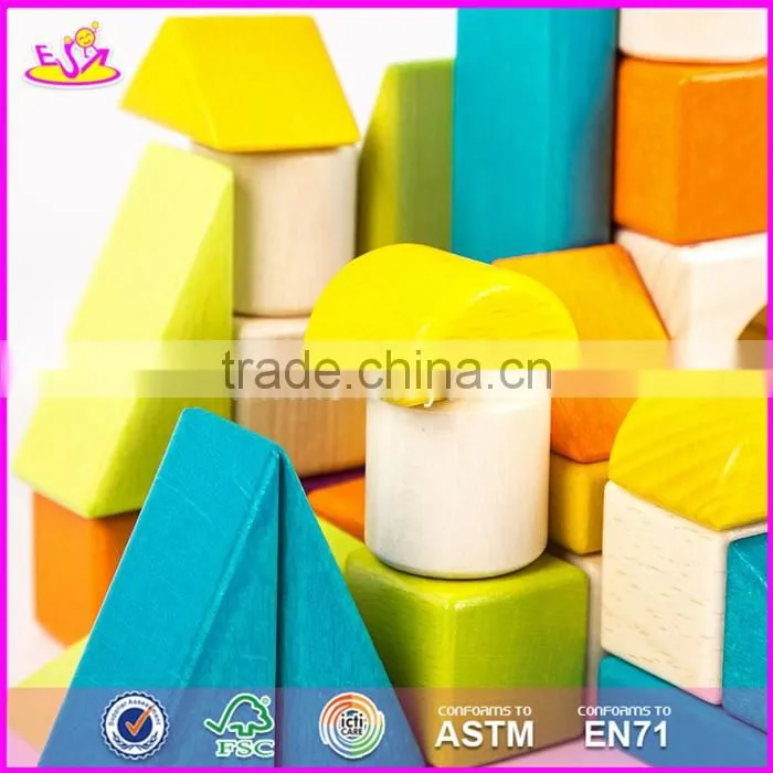 2017 New design best educational building blocks wooden construction toys for kids W13A131