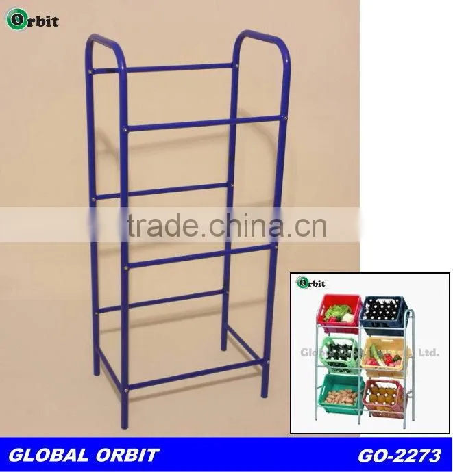 3-tier single of bottle display rack in metal