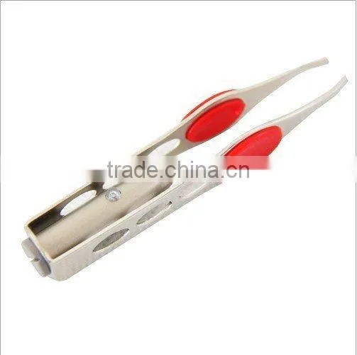 Hot Sale Promotional Eyebrow Tweezers with a Built-In LED Light