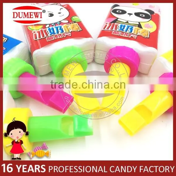 Fruity Compressed Tablet Candy Whistle Ice Cream Pop Toy Candy