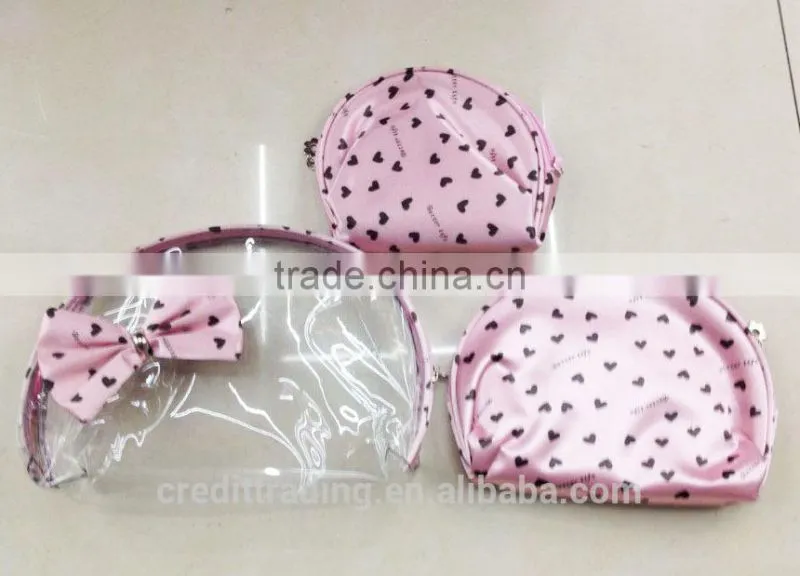 Newest design ladies trendy cosmetic bag cute cosmetic sets