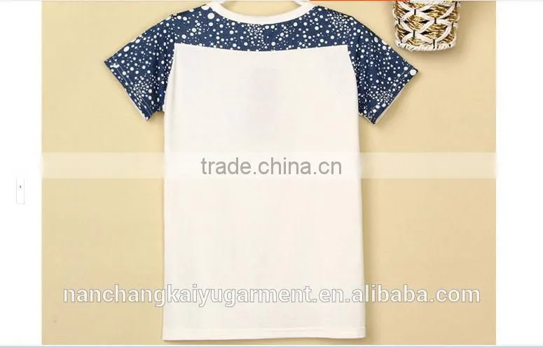 Custom blank cotton T shirt for boy kids with pocket