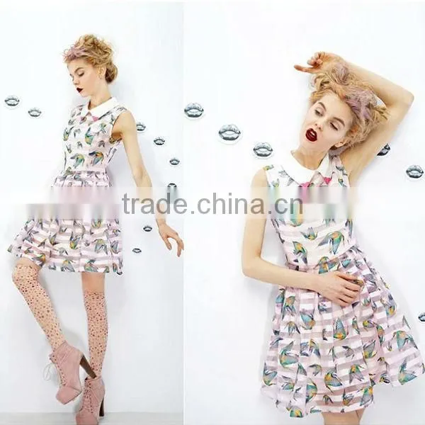 HD-D204 elegant fashion ladies pink princess organza dress/woman dress