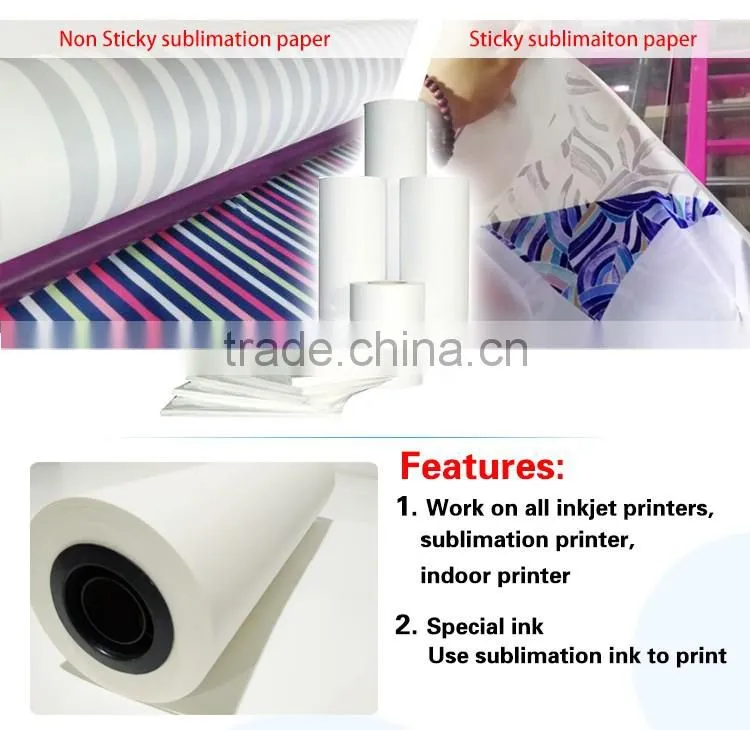 Roll to roll 100gsm sublimation paper 1600mm factroy in guangzhou