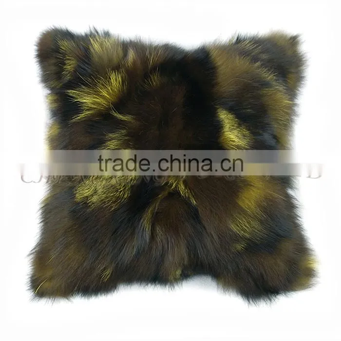 CX-D-33 Genuine Fox Fur Floor Cushion Covers/ Pillow case