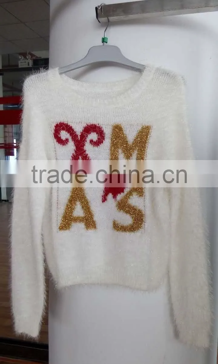 BKN1049 2017 winter kids christmas sweater knit for children