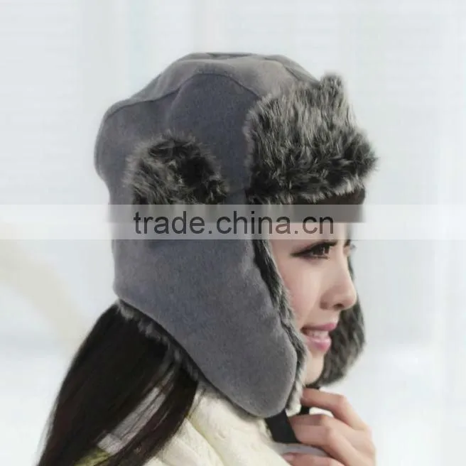 fashion windproof soft & warm fashion girls winter hats in differ colors