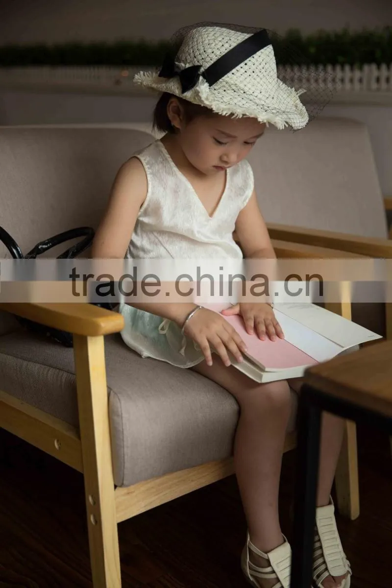 COOL KID ZONE lovely white chiffon children suit girl child garment