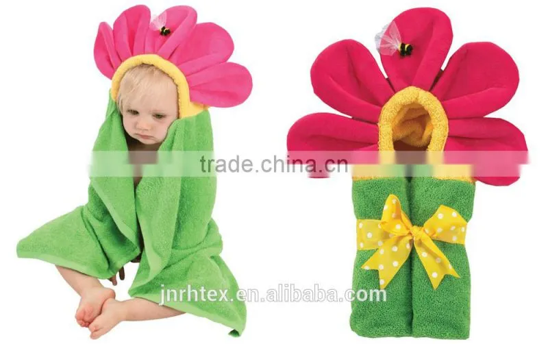 Fancy kids hooded poncho towels for baby clothes