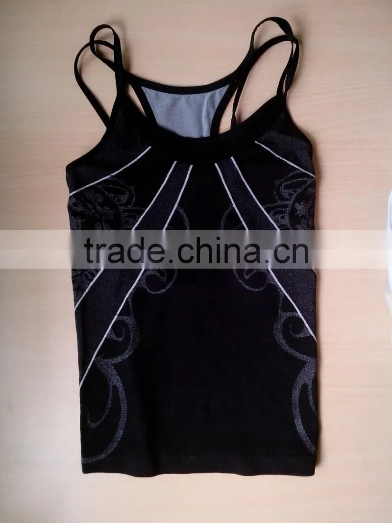 Seamless yarn dyed sports tank top