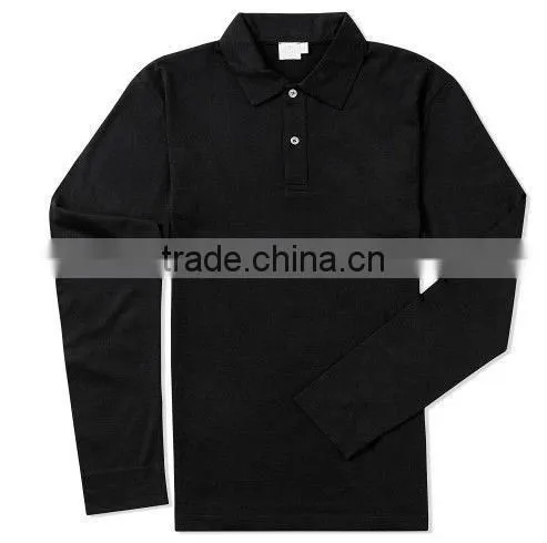 cheap discount polo shirts 2013 fashion custom 100% cotton hot sale newest design Custom Design white long sleeve polo t shirts