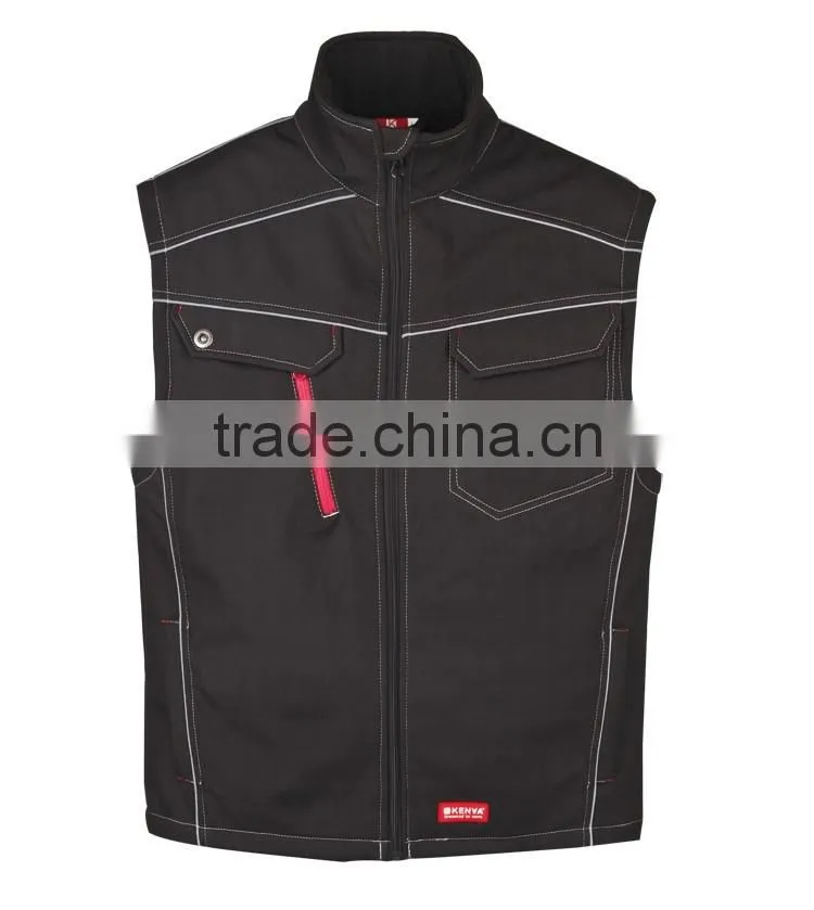 Custom windproofvest waterproof multi pocket vest for men