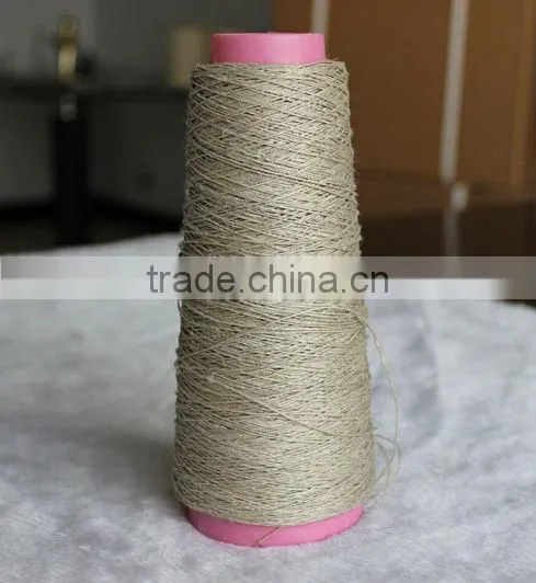 100% natural linen yarn Flax yarn 26 NM raw, semi-bleached, short fiber, long fiber wet spun, dyr spun