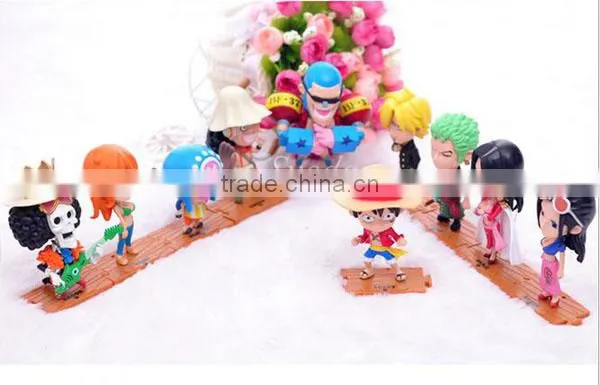 Hot Japanese Animation One Piece action figure PVC doll toys One Piece Q version figure