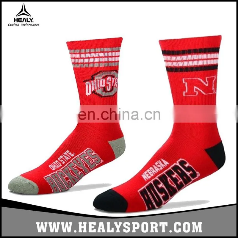 High Quality Basketball Brand North Carolina Tar Heels Athletic Youth Socks