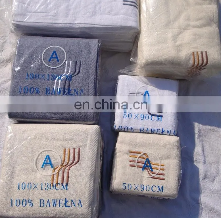 custom towel skin-friendly home used 100%cotton fabric face hand and bath towel set
