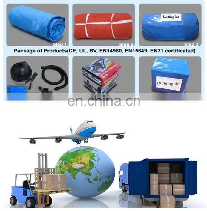 Factory direct inflatable jumping slide, inflatable bouncy castle with water slide