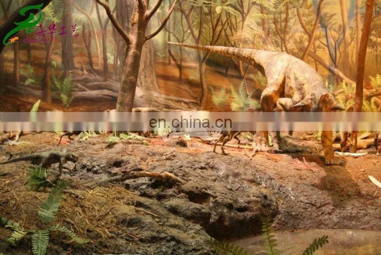 High simulation real dinosaur fiberglass model psittacosaurus for kiddies