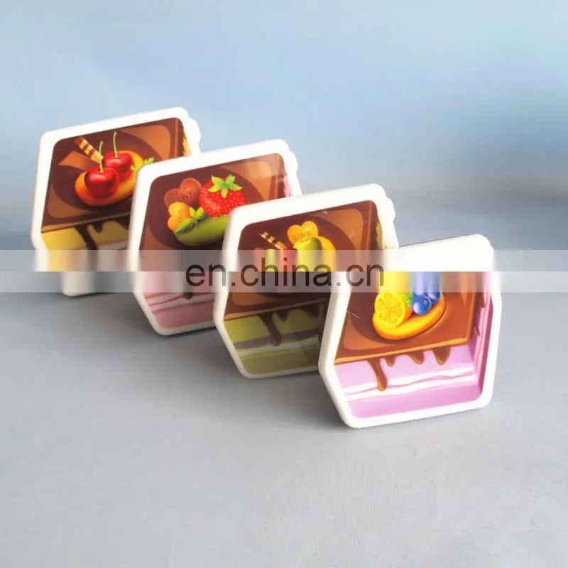2014 new design cake shaped plastic food container