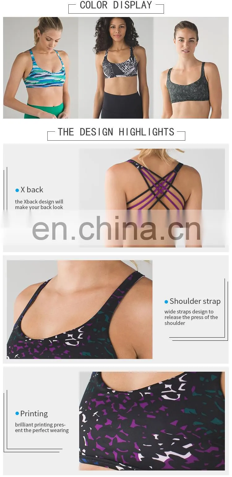 sexi girl wear sports new style bra gym fitness import