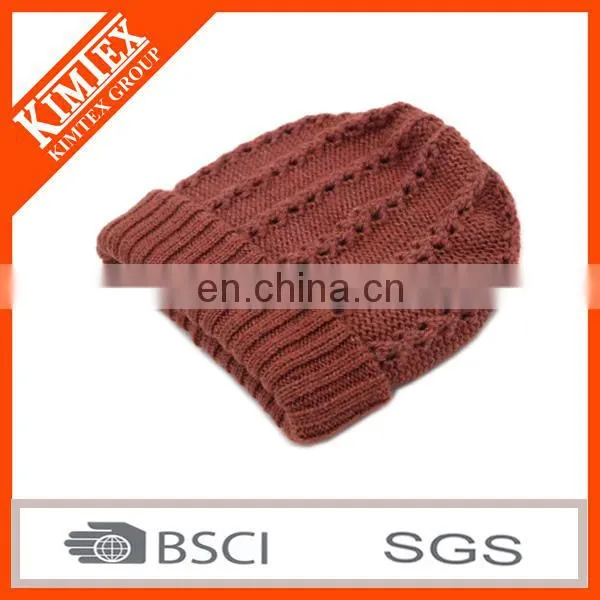 custom promotional colourful fashion knitted winter hat