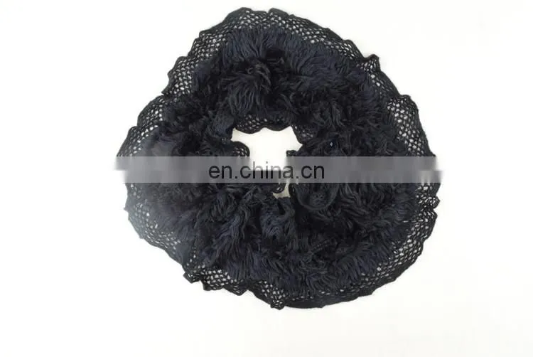 2017 hollow out double hook flower lady warm shawl wool scarf with tassel