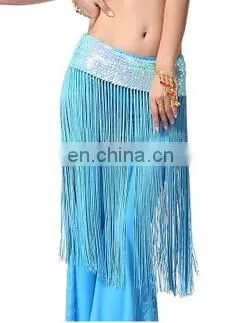 Shiny sequins egypt Belly dance fringe hip scarf Y-2042#