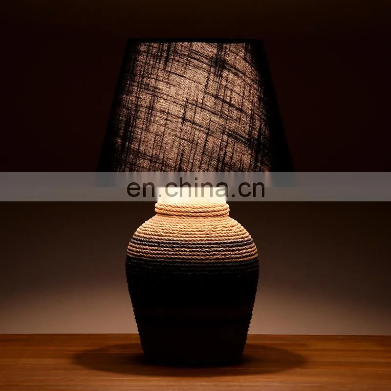 Antique rope pattern desk lamp and cement table lamp
