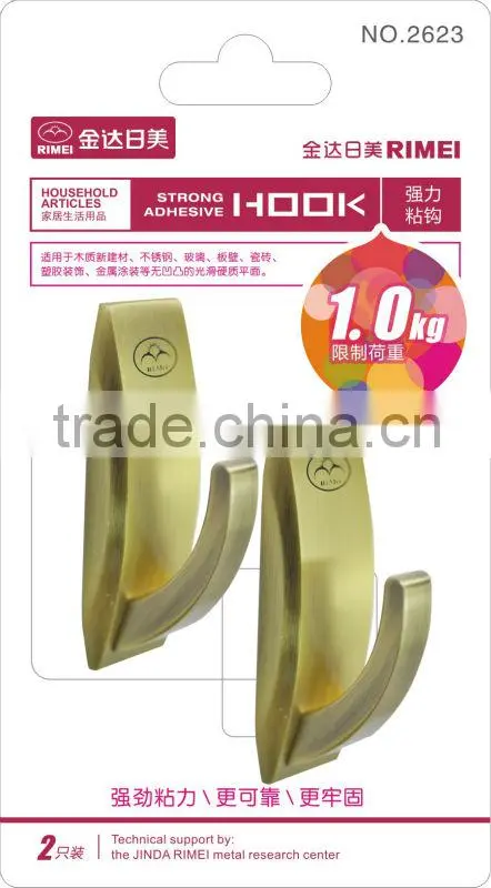 stainless steel metal adhesive wall hook wall mount hang hook adhesive hook metal