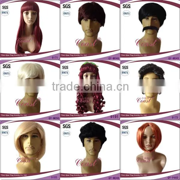 Beauty curly burgundy high quality synthetic poison ivy cosplay party wig