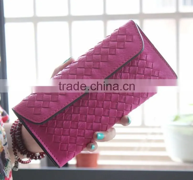 Hot Sale Women Wallets Fashion PU Leather Short Phone Wallet 10 Colors Purse
