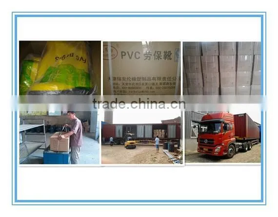 china fashion new yellow pvc rain boots/mining work boots
