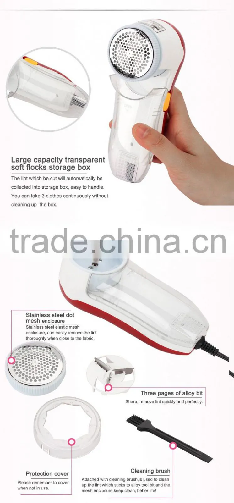Fabric Lint Remover with 5W High Power Electric Lint Remover for Home