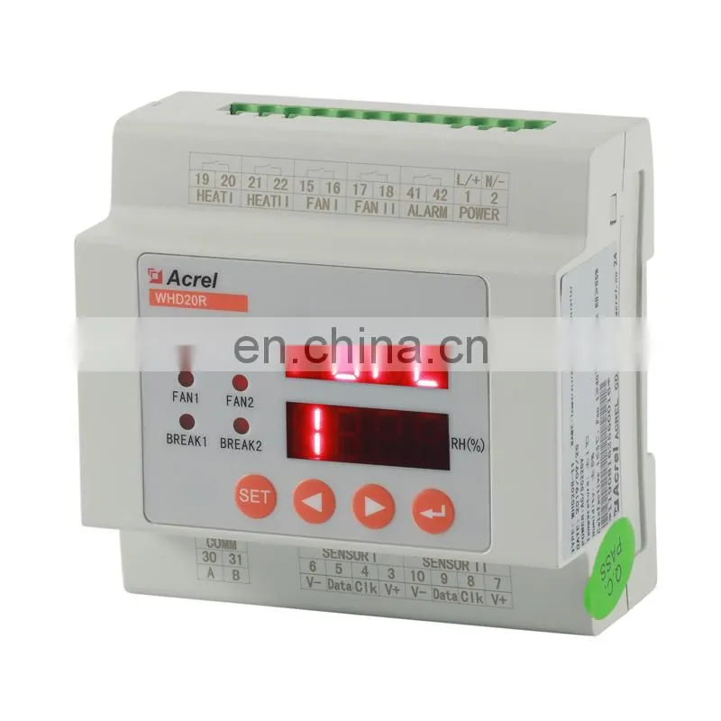 DIN rail Digital Temperature Humidity control meter WHD20R-22 measuring 2 channel temperature & humidity