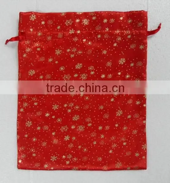 Checked velvet gift pouch/present bags/packing bag for presents wrapping