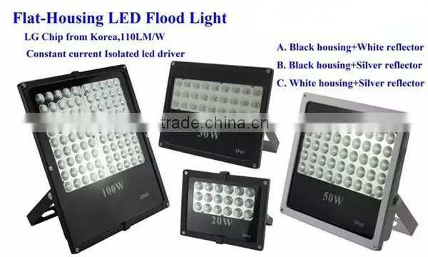 Factory wholesale new design Kroea chip 90-100lm/w ip65 outdoor 100w led flood light