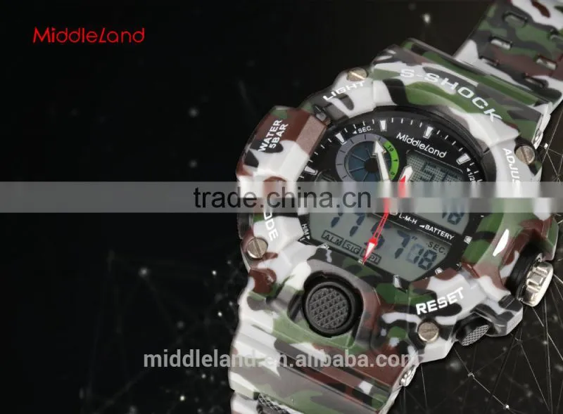 Luxury MIDDLELAND Brand Watch Latest Item Men Sports Double Movement Analog Digital Watches