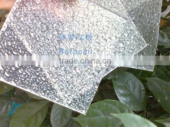 Polycarbonate diamond shape embossed sheet