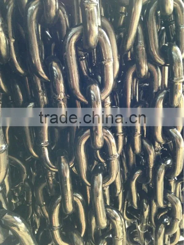 Black painted link chain