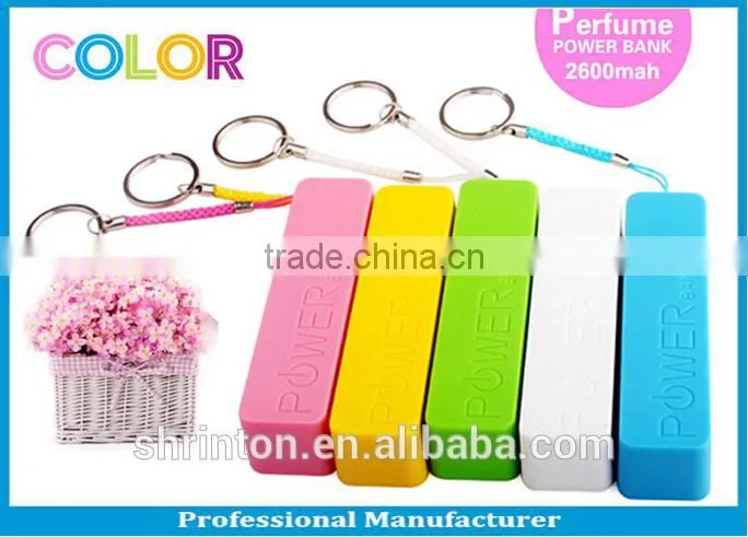 High quality promotionl USB 2600mah power bank with parfume