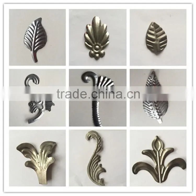 Iron Art Stamped Leaves /Fittings For Artistic Metal Gate/Fence/Stair Railings ,Iron Grills Parts Decorated