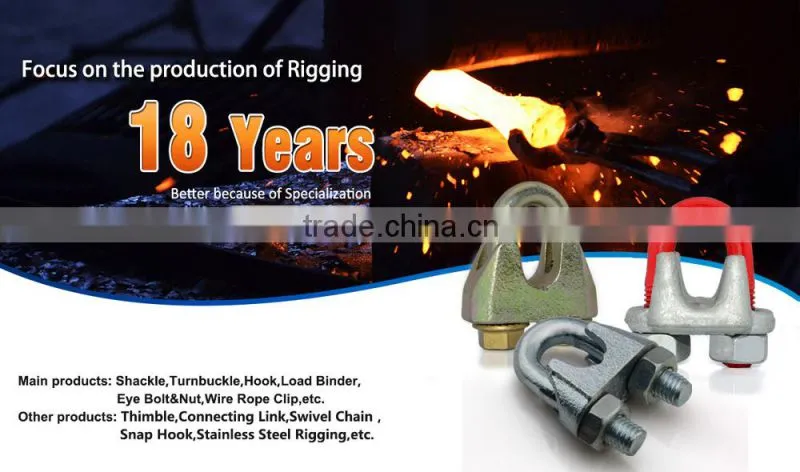 Drop forged wire rope clips/china clamps