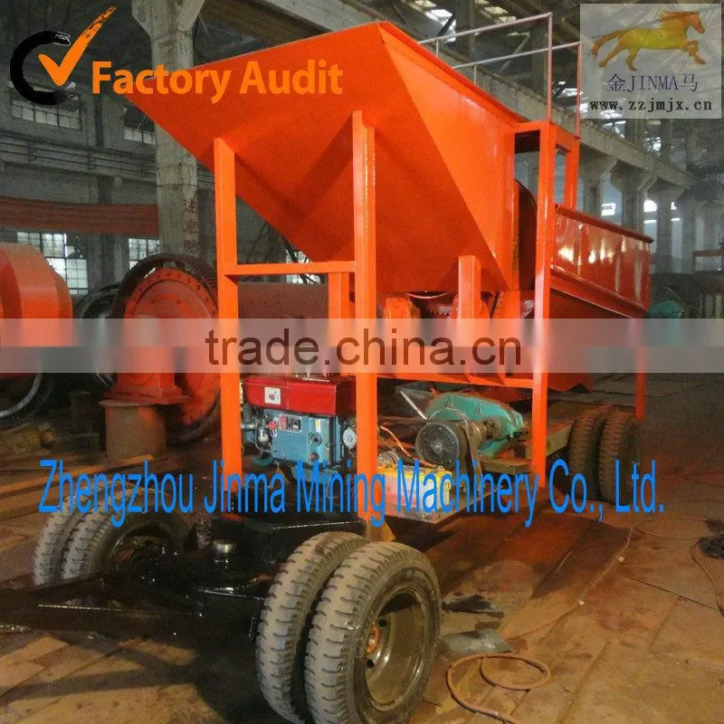 mobile rieve gold sand washing plant with double deck screen mesh