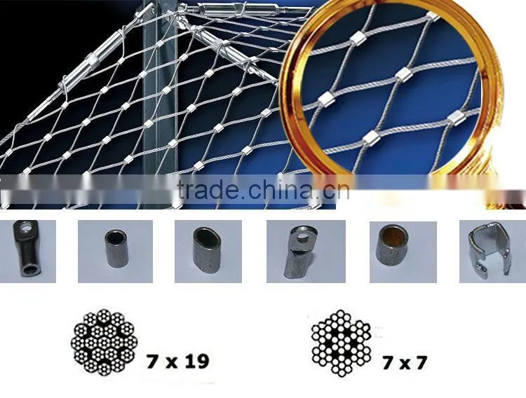 aviary knotted rope wire mesh animal mesh fence
